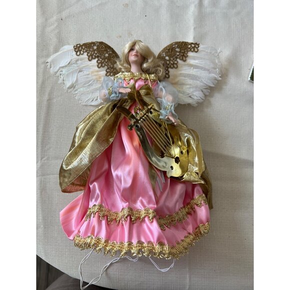 Paradise Galleries  Porcelain Angel Christmas Tree Topper Patricia Rose 13" - Picture 1 of 8